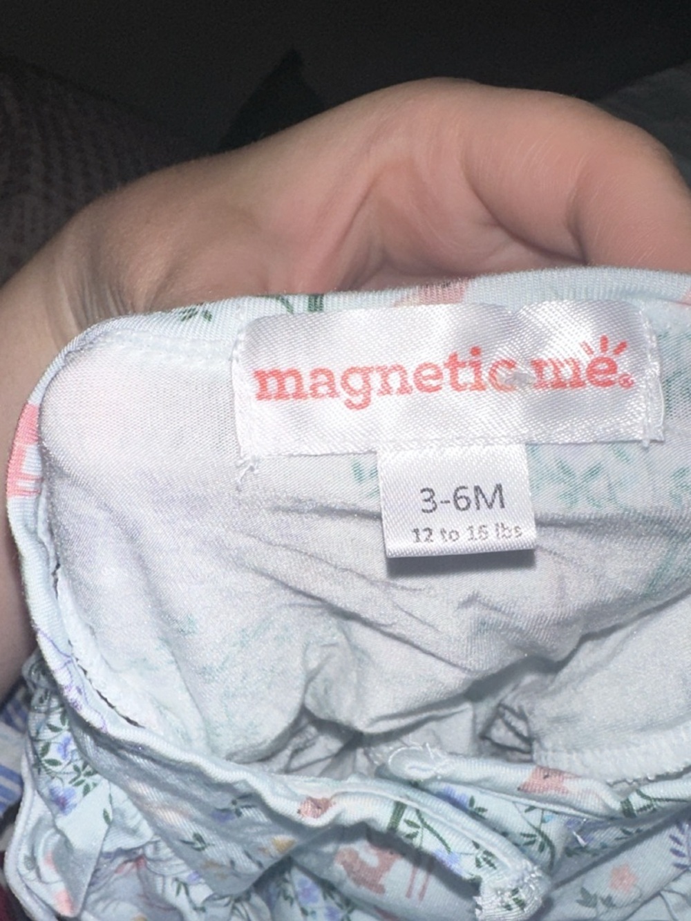 Magnetic Me Mint Deer Print Ruffle One-Piece - Picture 3 of 3